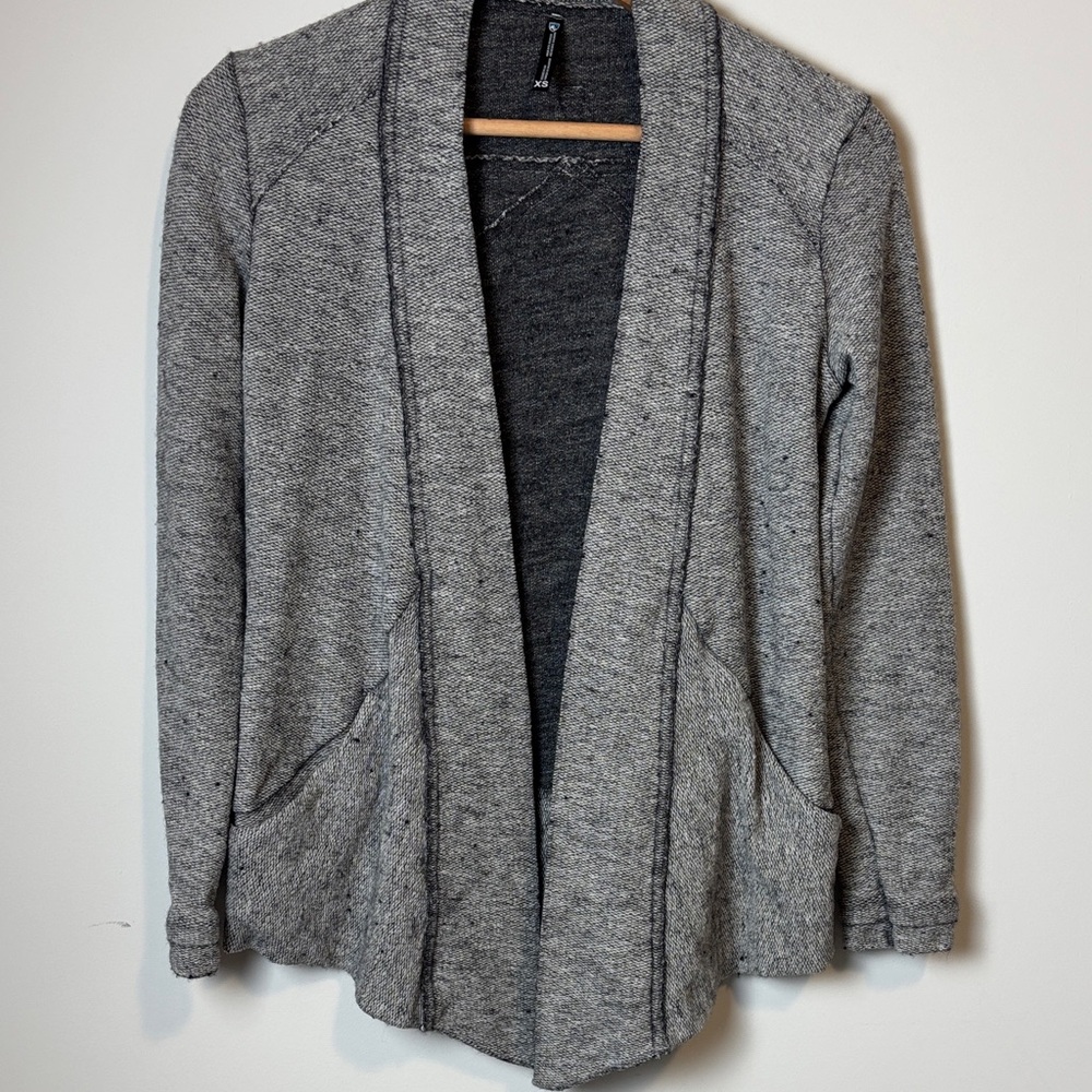 Kuhl Gray Open Front Women's jacket cardigan wrap  size XS wool blend